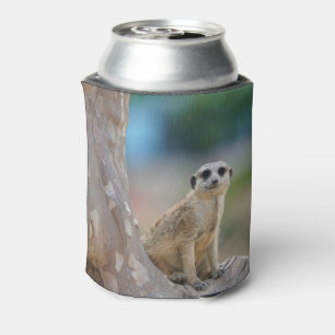 Rafraîchisseur Pour Canette Cute Meerkat Sat sur arbre