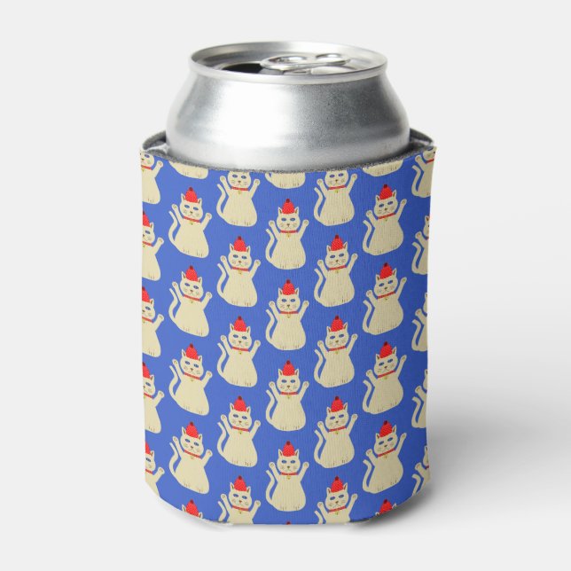 Rafraîchisseur Pour Canette Cute Noël Chat Motif (Can devant)