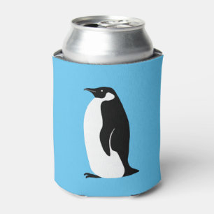 Rafraîchisseur Pour Canette Cute Penguin Aqua Noir Blanc