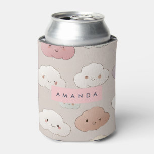 Rafraîchisseur Pour Canette Cute personnalisée Kawaii Pastel Nuages souriants