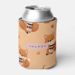 Rafraîchisseur Pour Canette Cute personnalisée Renard d'automne avec Motif de