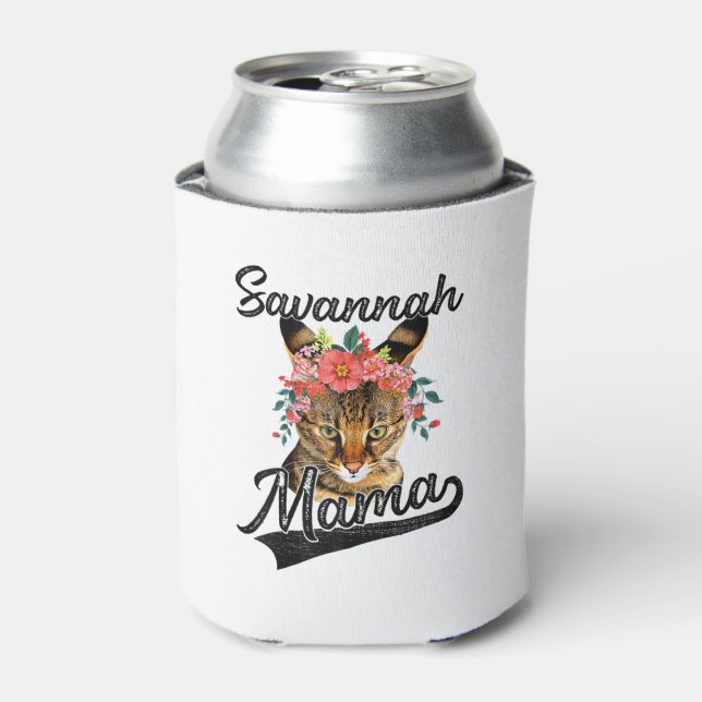 Rafraîchisseur Pour Canette Cute Savannah Mama Flower Graphic Kitten Amoureux  (Can devant)
