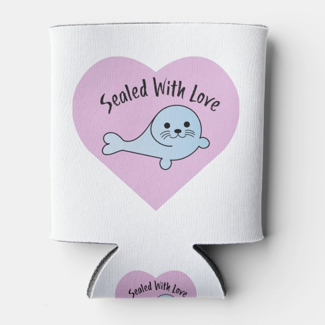 Rafraîchisseur Pour Canette Cute scellée avec amour (Devant)