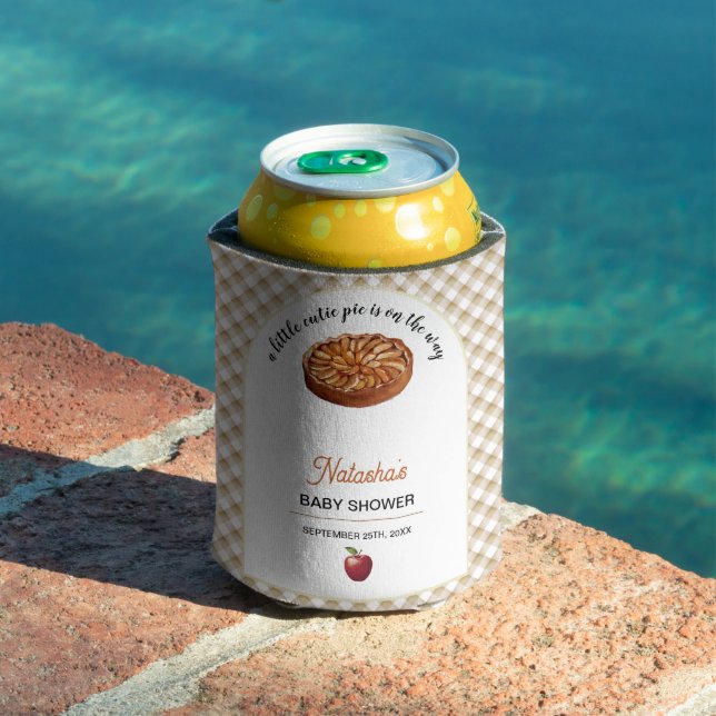 Rafraîchisseur Pour Canette Cutie Pie Apple Pie Thanksgiving Baby shower (Piscine in situ)