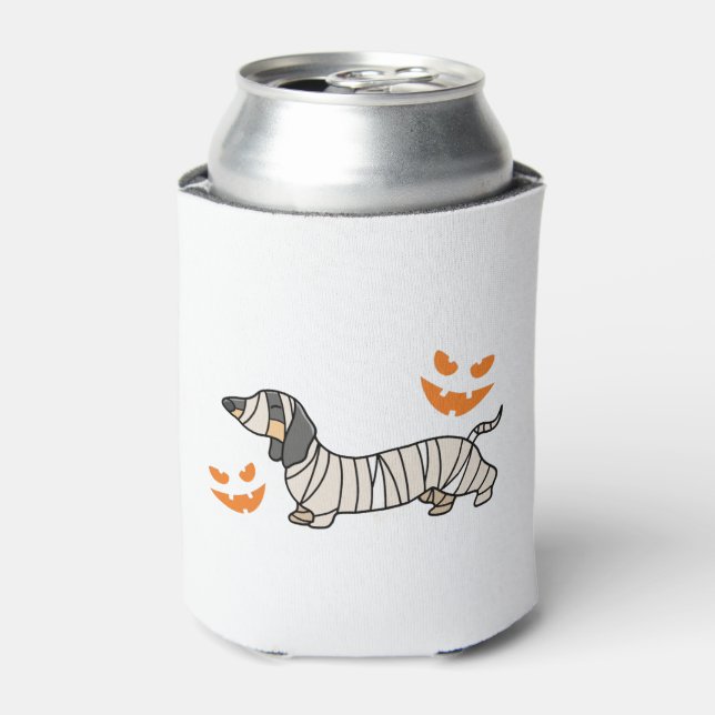 Rafraîchisseur Pour Canette Dachshund Chien Halloween Candy Corn Pleine lune (Can devant)