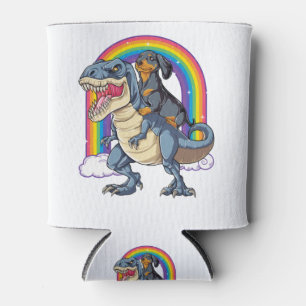 Rafraîchisseur Pour Canette Dachshund équitation Dinosaur T rex Chemise pour