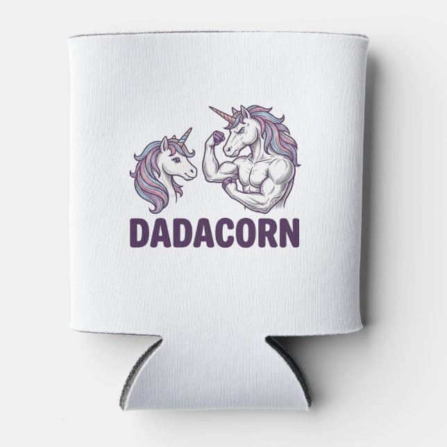 Rafraîchisseur Pour Canette Dadacorn Funny Licorne Papa Conception De T-Shirt  (Devant)