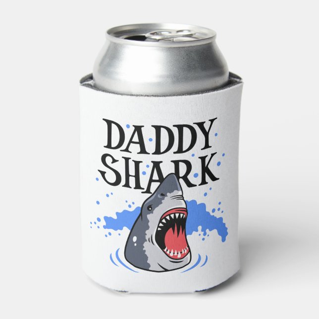 Rafraîchisseur Pour Canette Daddy Shark - Grand Blanc (Can devant)