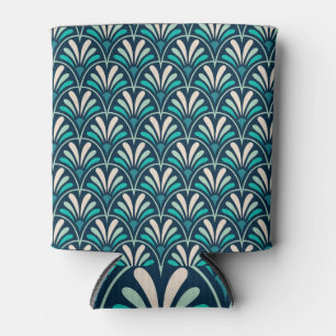 Rafraîchisseur Pour Canette Damas florales : Art Nouveau élégant.
