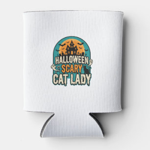 Rafraîchisseur Pour Canette Dame de chat Halloween Épouvantable Maison hantée