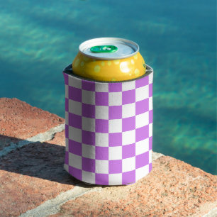Rafraîchisseur Pour Canette Damier magenta visuel classique
