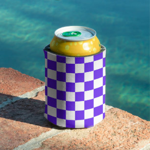 Rafraîchisseur Pour Canette Damier violet visuel classique