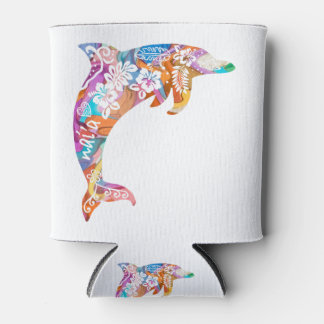 Rafraîchisseur Pour Canette Dauphin hawaïen aux couleurs vives
