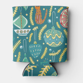 Rafraîchisseur Pour Canette Décorations de Noël motif coloré.