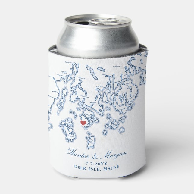 Rafraîchisseur Pour Canette Deer Isle Maine Aragosta Mariage Faveur Coozie (Can devant)