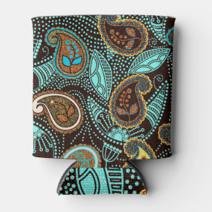 Rafraîchisseur Pour Canette Denim Paisley : Motif de texture de Jeans sans cou