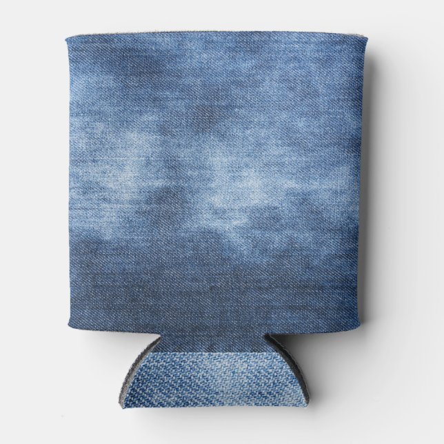 Rafraîchisseur Pour Canette Denim Texture : Arrière - plan de tissu usé (Devant)