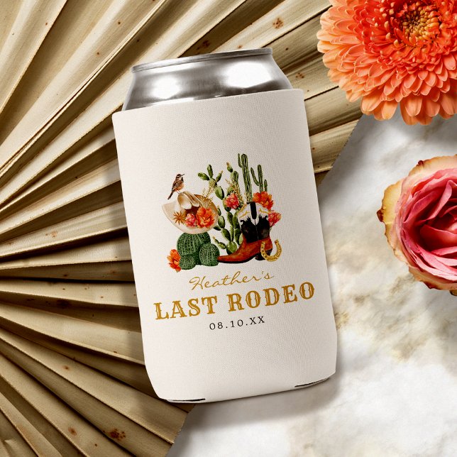Rafraîchisseur Pour Canette Dernier Rodéo (Boho Watercolor Wild West Last Rodeo Bridal Shower Can Cooler
)