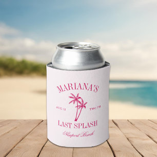 Rafraîchisseur Pour Canette Dernier Splash Beach Palms Hot rose Bachelorette