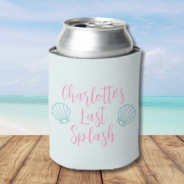 Rafraîchisseur Pour Canette Dernier Splash Seashell Beach Bachelorette (Last Splash Seashell Beach Bachelorette Can Cooler)