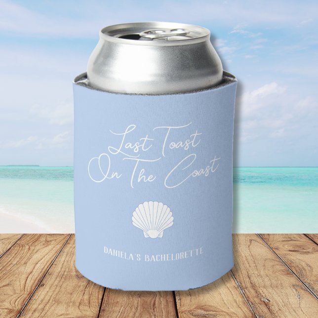 Rafraîchisseur Pour Canette Dernier Toast Sur La Côte Beach Bachelorette (Last Toast On The Coast Beach Bachelorette Can Cooler)