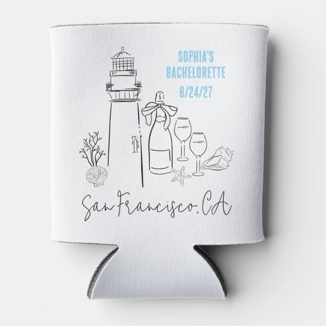 Rafraîchisseur Pour Canette Dernière Toast sur la Fête de Bachelorette de la C (Devant)