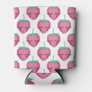 Rafraîchisseur Pour Canette Des fraises endormies, mignonnes motifs.