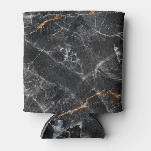 Rafraîchisseur Pour Canette Design de texture Marbre blanc or (Devant)