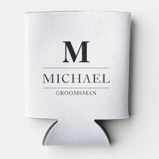 Rafraîchisseur Pour Canette Design moderne Groomsmen Cadeaux Monogramme Best M