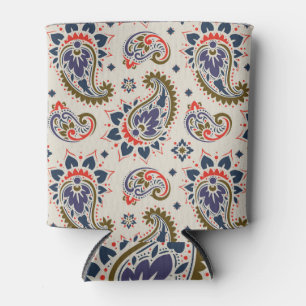 Rafraîchisseur Pour Canette Design motif paisley classique et transparent.