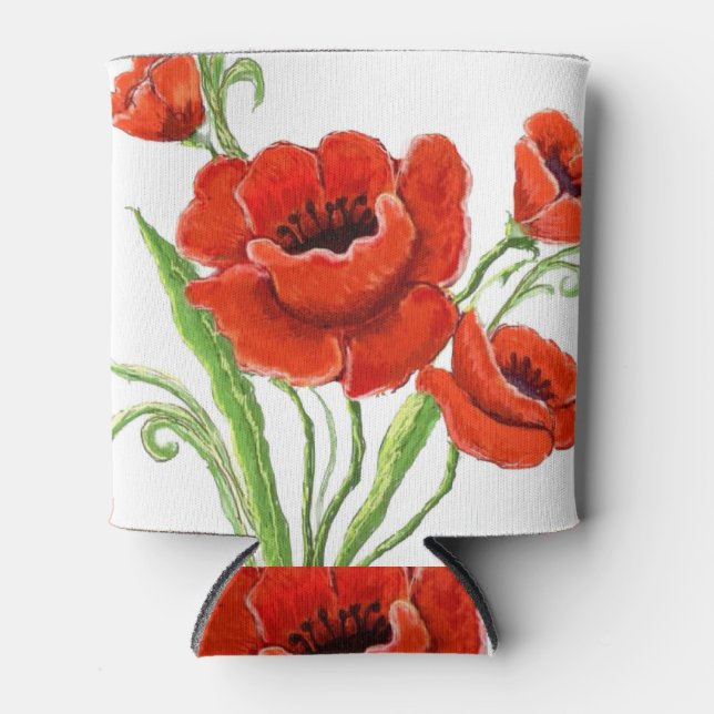Rafraîchisseur Pour Canette Design Red Poppy (Devant)