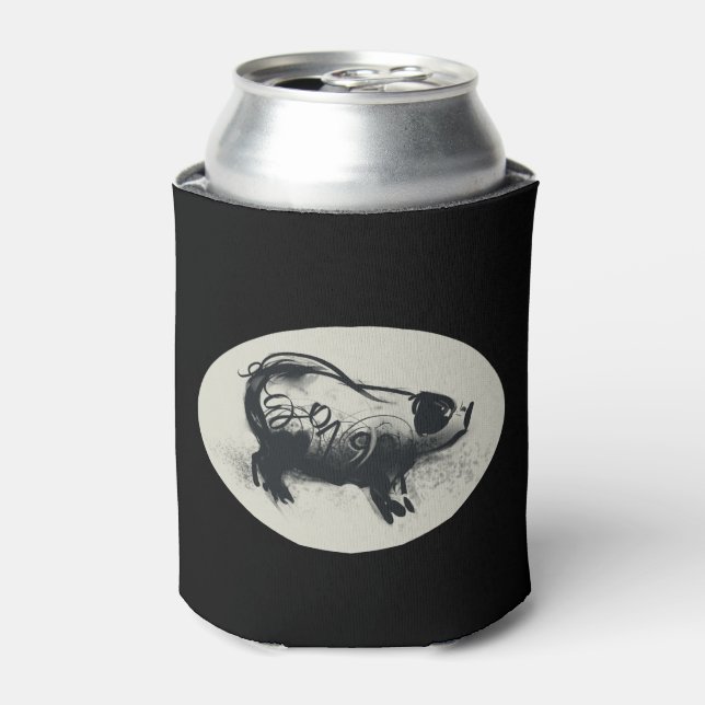 Rafraîchisseur Pour Canette Dessin original de porc avec 2019 Can Cooler (Can devant)