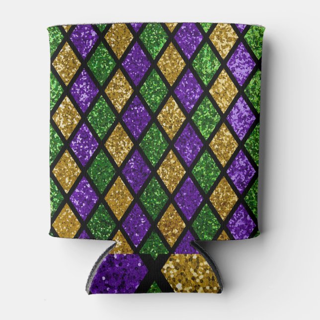 Rafraîchisseur Pour Canette Diamants de paillettes scintillants, arrière - pla (Devant)