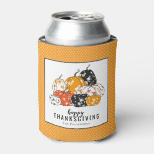 Rafraîchisseur Pour Canette Dîner Thanksgiving Citrouilles floraux modernes