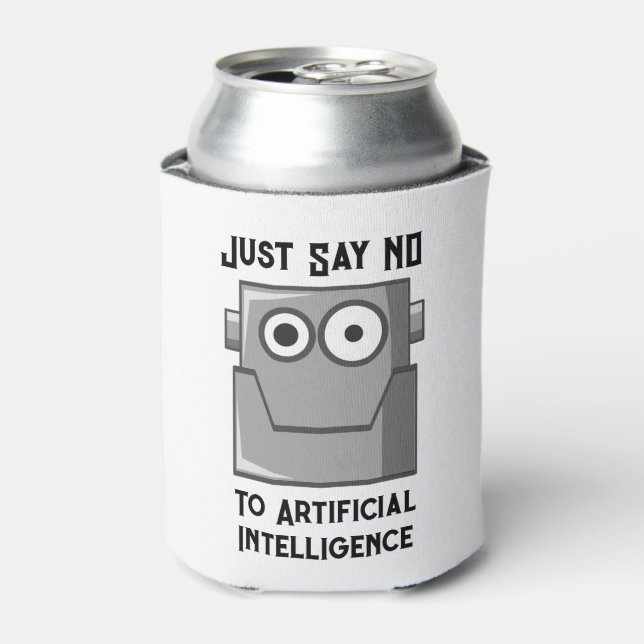Rafraîchisseur Pour Canette Disons Non à l'Intelligence Artificielle (Can devant)