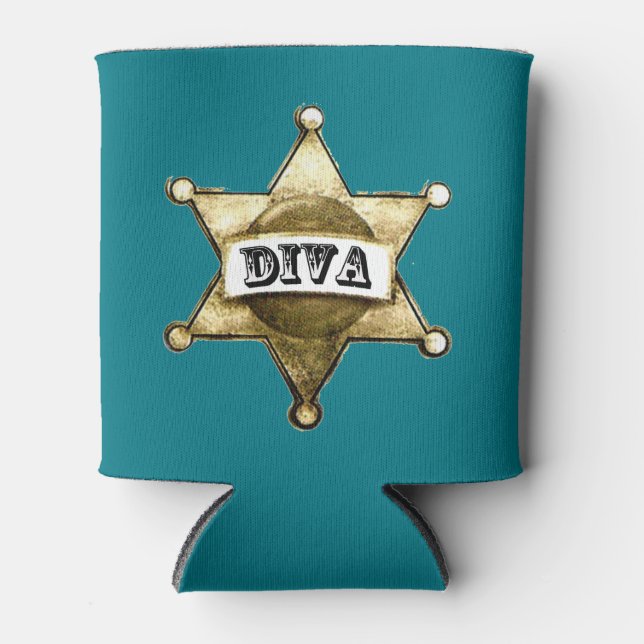 Rafraîchisseur Pour Canette Diva d'une cowgirl (Devant)