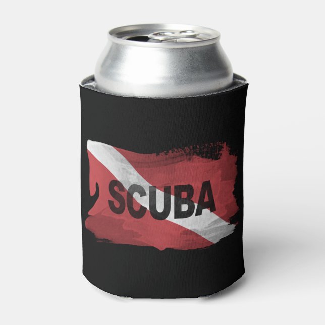 Rafraîchisseur Pour Canette Diver Down flag brush stroke, Diver flag (Can devant)