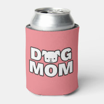 DOG MOM Can Cooler (Rose)