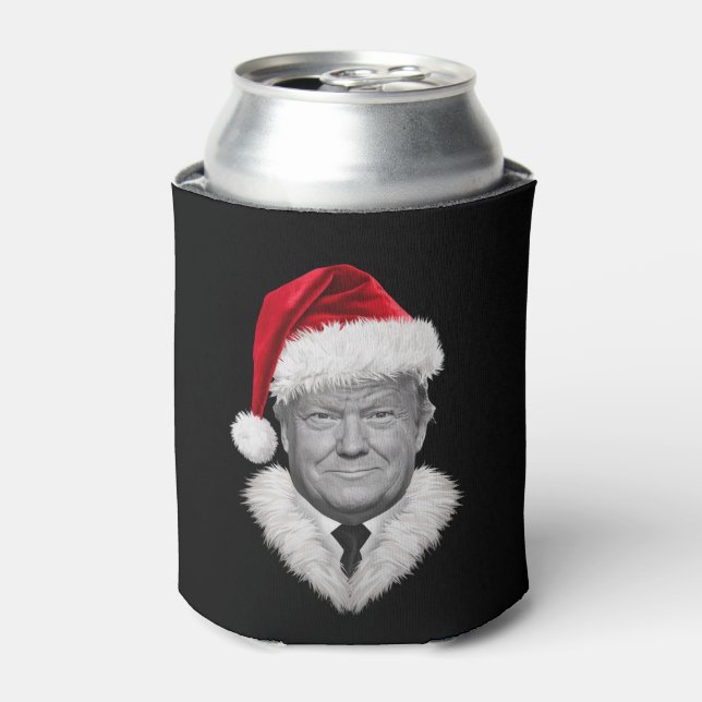 Rafraîchisseur Pour Canette Donald Trump Christmas Funny Santa Hat Don (Can devant)