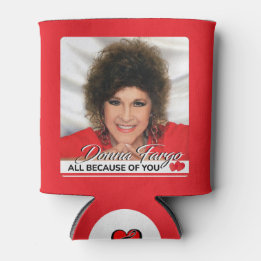 Rafraîchisseur Pour Canette DONNA FARGO CAN COOLER, deux tailles, rouge