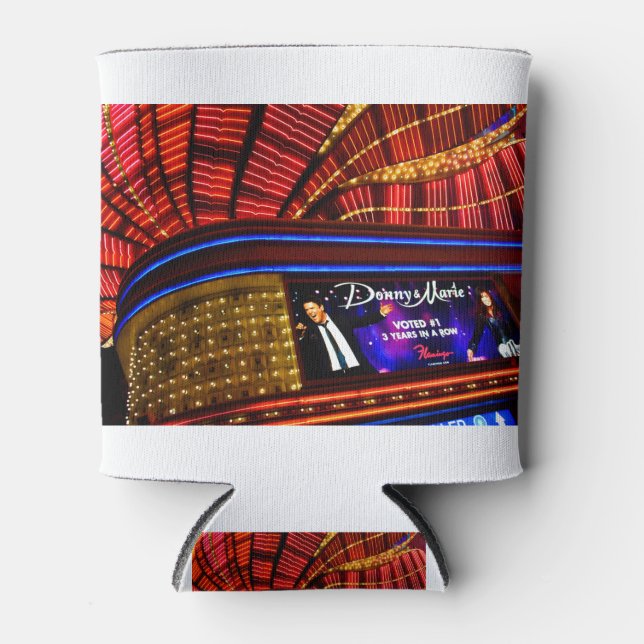 Rafraîchisseur Pour Canette Donny Et Marie Osmond Flamant rose Hotel Las Vegas (Devant)