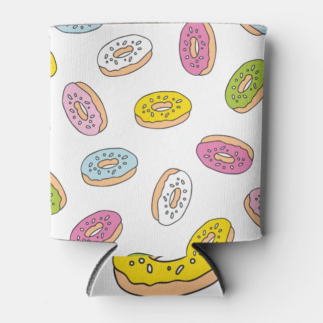 Rafraîchisseur Pour Canette Doodle beiguts motif, design sans soudure. (Devant)