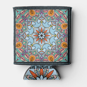Rafraîchisseur Pour Canette Doodle décoratif coloré : motif symétrique.
