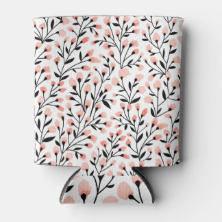 Rafraîchisseur Pour Canette Doodle Flowers : Coral Floral sans joint.