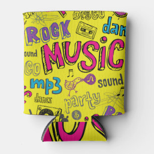 Rafraîchisseur Pour Canette Doodles de musique Sketchy Arrière - plan sans cou