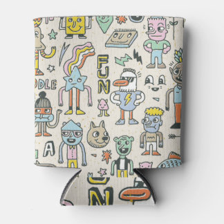 Rafraîchisseur Pour Canette Doodles Wacky : jeu de caractères Vintage