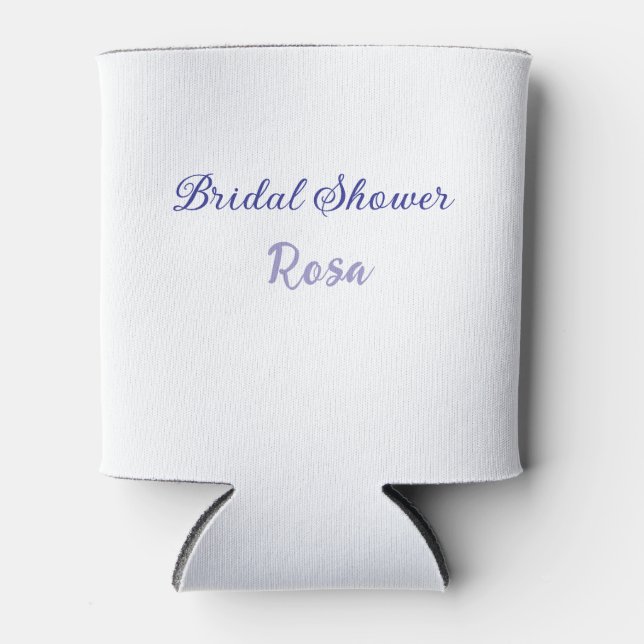 Rafraîchisseur Pour Canette Douce pluie de mariage violet ajouter nom date élé (Devant)