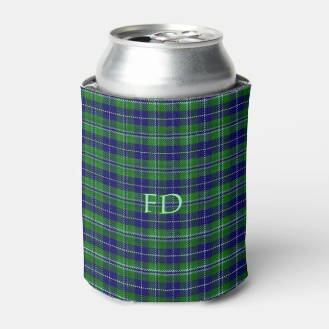 Rafraîchisseur Pour Canette Douglas Tartan officiel avec monogramme / initiale (Can devant)