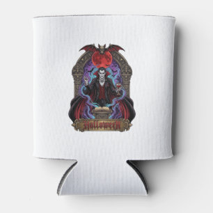Rafraîchisseur Pour Canette Dracula Halloween Lune Rouge Chauves-Souris Crâne_