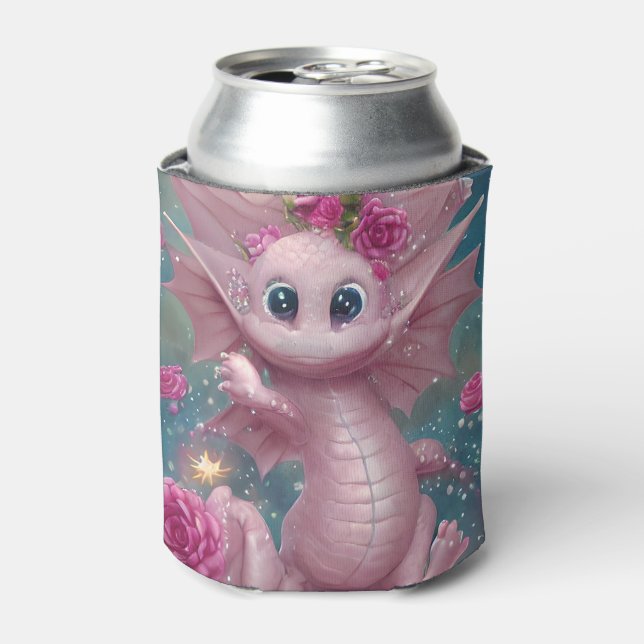 Rafraîchisseur Pour Canette Dragon Bébé Rose (Can devant)